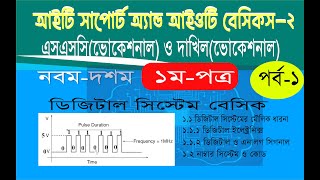 পর্ব১ ২SSC Vocationalআইটি সাপোর্ট এন্ড আইওটি বেসিকস২ ১ম পত্র ১ম অধ্যায়।ডিজিটাল সিস্টেম বেসিকস [upl. by Notreve860]