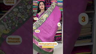 🌸 checks georgettes sarees 🌸 [upl. by Anaoy12]