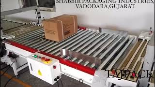 fully automatic strapping machine with power roller conveyor [upl. by Farrish860]