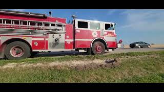 Flat tire in the 4x4 firetruck in Kansas July 2024 [upl. by Ulland]