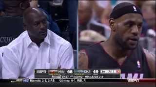 LeBron Stares Down Michael Jordan While Dunking [upl. by Rheingold]