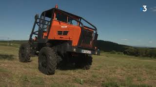 Tracteur forestier Labourier CL5 sur FR3 [upl. by Soinotna]