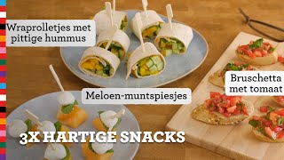 3x hartige snacks  Gezond recept  Voedingscentrum [upl. by Kendal]