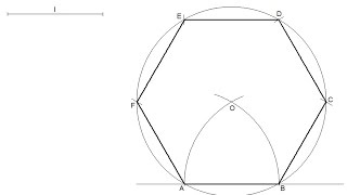 How to draw a regular hexagon knowing the length of one side [upl. by Isidora]