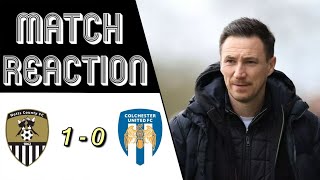 MATCH REACTION  Notts County 10 Colchester United [upl. by Melicent317]