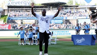 Lorenzo Cain honored by Royals in emotional pregame ceremony [upl. by Irneh954]