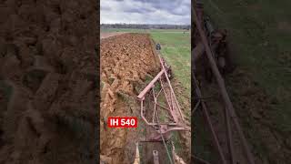 IH 1066 plowing with IH 540 Plow jacobsfarmlife shortsvideo youtubeshorts international [upl. by Atiroc]