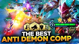 THE BEST COMP TO COUNTER DEMONS THIS PATCH  Teamfight Tactics [upl. by Eiznekcm]