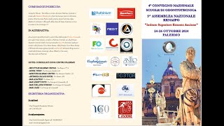 IX CONVEGNO NAZIONALE SCUOLE DI ODONTOTECNICA  5 ASSEMBLEA NAZIONALE RENAIPO [upl. by Kampmeier]