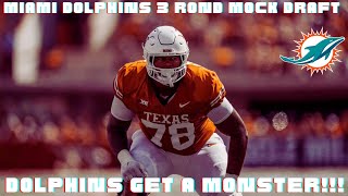 Miami Dolphins way to early 3 round mock draft NFL Draft 2025 Dolphins get a stud [upl. by Amehsat]