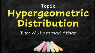 Hypergeometric Probability Distribution  Complete Topic  In UrduHindi [upl. by Nilde]