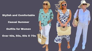 Stylish and Comfortable Casual Summer Outfits for Women Over 40s 50s 60s and 70s  Summer Fashion [upl. by Iarised]