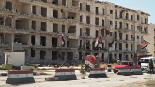 In Syrias Aleppo reconstruction makes slow start  AFP [upl. by Neurath43]