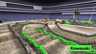 Supercross LIVE 2014  East Rutherford 42614  Monster Energy Supercross Animated Track Map [upl. by Vito]