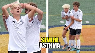 SEVERE ASTHMA ATTACK DURING SOCCER GAME ⚽️ [upl. by Alihs]