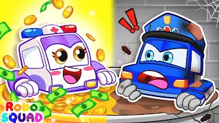 Bath Song 💰💸 Sick Song  Nursery Rhymes  RoboSquad Kids Songs [upl. by Poock90]