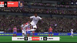 ATLÉTICO DE MADRID 1  2 REAL MADRID HIGHLIGHTS LALIGA EA SPORTS [upl. by Nemracledairam]