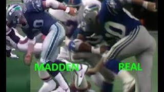 Madden Americas Videogame STEVE LARGENTS REVENGE HIT ON MIKE HARDEN [upl. by Stephenie]