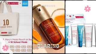 CLARINS PRODUCTS  Double Serum  Hydra Essential Lip Balm  Body Scrub  clarins doubleserum 🍁🍂 [upl. by Verena]