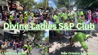 Divine Ladies SampP Club Secondline New Orleans Live Brass Footwork 🔥 [upl. by Hach]