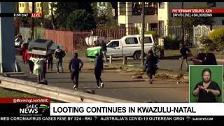 WATCH KZNprotest shops looted in Pietermaritzburg [upl. by Lyons]