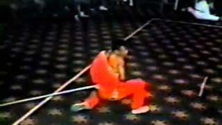 Javonne Holmes Hou Gun  Monkey Staff  Wushu Bermuda Nationals 80s [upl. by Ecinev]