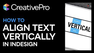 InDesign How to Align Text Vertically Video Tutorial [upl. by Nitas]