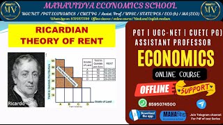 Ricardian theory of Rent  Types of rent  UGC net economics  PGT economics  eamcet results 2024 [upl. by Fanestil]