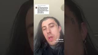 Ronnie Radkes new TikTok video about painted tats vs real tats MGK and Chris Motionless 42024 [upl. by Lavona]