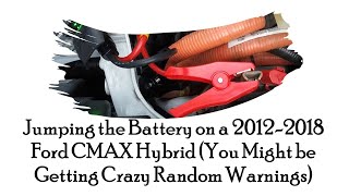 How to Jump the Battery on a 20122018 Ford C Max and random warnings associated w low battery [upl. by Phineas]