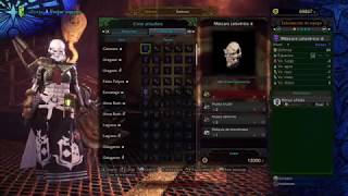 Monster Hunter World ONEX Mascara de calavera Rareza 7 Defensa 64 [upl. by Giselbert233]