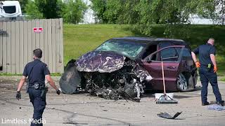 Vehicle Crashes into Building in Lakeville Injuries Reported [upl. by Maillw487]