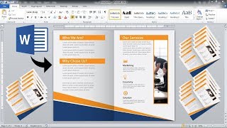 Ms Word Tutorial 2 Fold Brochure Design in ms word [upl. by Oruhtra]