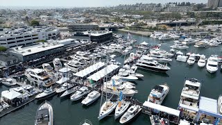 Newport Beach International Boat Show NBIBS and Anchoring with Local Cruisers April 2023 [upl. by Drawyah]