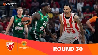 ZvezdaPanathinaikos  Round 30 Highlights  202324 Turkish Airlines EuroLeague [upl. by Dominic]