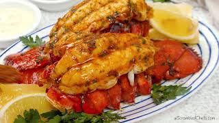 Buttery Baked Lobster Tails Recipe [upl. by Novoj679]