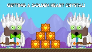 GETTING GOLDEN HEART CRYSTAL ON VIDEO  Growtopia Valentines Day 2017 [upl. by Akina668]