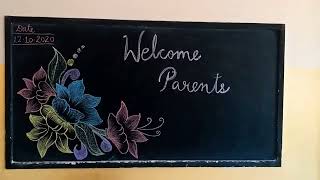 School black board decoration on PTM  WELCOME Back to SCHOOL Board decoration ideas [upl. by Gaspar]