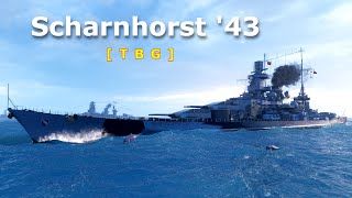 World of WarShips Scharnhorst 43  56 Kills [upl. by Joela96]