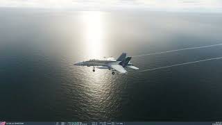 DCS FA18C CARRIER LANDING [upl. by Atiroc]