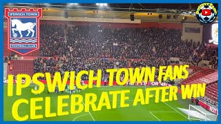 IPSWICH TOWN FANS AFTER WINNING AWAY AT MIDDLESBROUGH [upl. by Kartis]