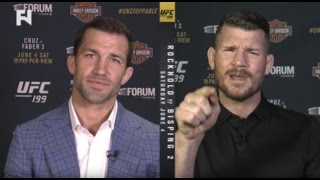 Luke Rockhold amp Michael Bisping Show No Love Lost Ahead of UFC 199 [upl. by Irej]