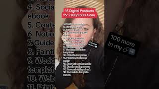 15 digital product ideas for £100£500 a day [upl. by Peyter]