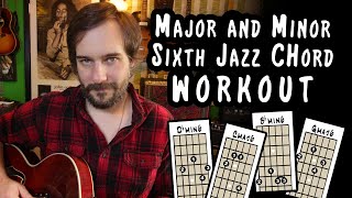 Easy Jazz Chords  Major and Minor Sixth  Basic Jazz Guitar Lesson  Mickey Baker Style 6th Chords [upl. by Candis831]