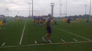 LSUs defensive line drills [upl. by Eiralam232]