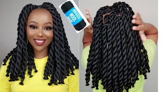 How to do bulky twists Jumbo twistsloose twists with Brazil wool stepbystep [upl. by Paley]