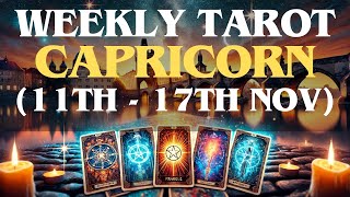 Capricorn Weekly Tarot Reading  November 1117 2024  Resolve Challenges amp Manifest Success [upl. by Rinaldo]