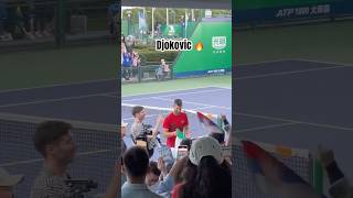 Novak Djokovic greeting fans during ATP 1000 Shanghai Masters in Chinatennis djokovic atp [upl. by Ileek]