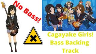 KON  Cagayake Girls NO BASS  BASSLESS  SEM BAIXO  SIN BAJO Bass Backing Track [upl. by Charita]