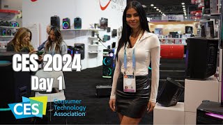 CES 2024 Las Vegas Exhibitor Booth tours and highlights in 4K Day 1 [upl. by Cirri]